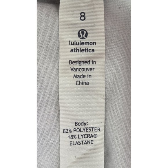 Lululemon Static‎ Mist White Black Wunder Under Crop III Leggings Size - Picture 7 of 7